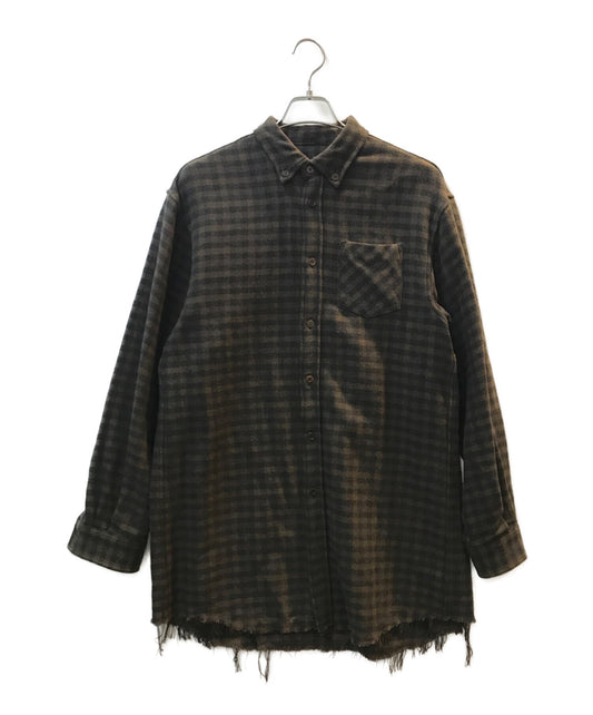 [Pre-owned] UNDERCOVER 18SS cut apart Nel Check Overshirt UCU8491