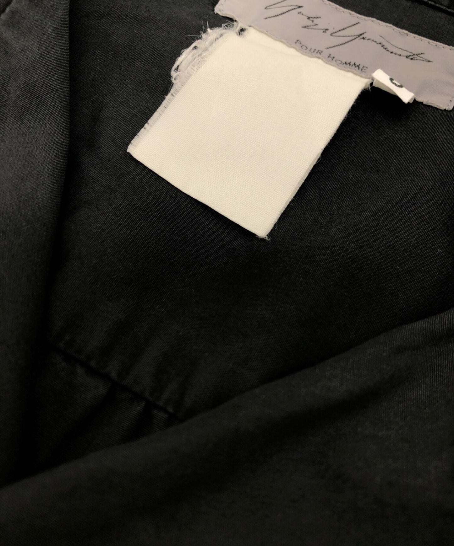Yohji Yamamoto Pour Homme雙口袋寬布開放項圈襯衫