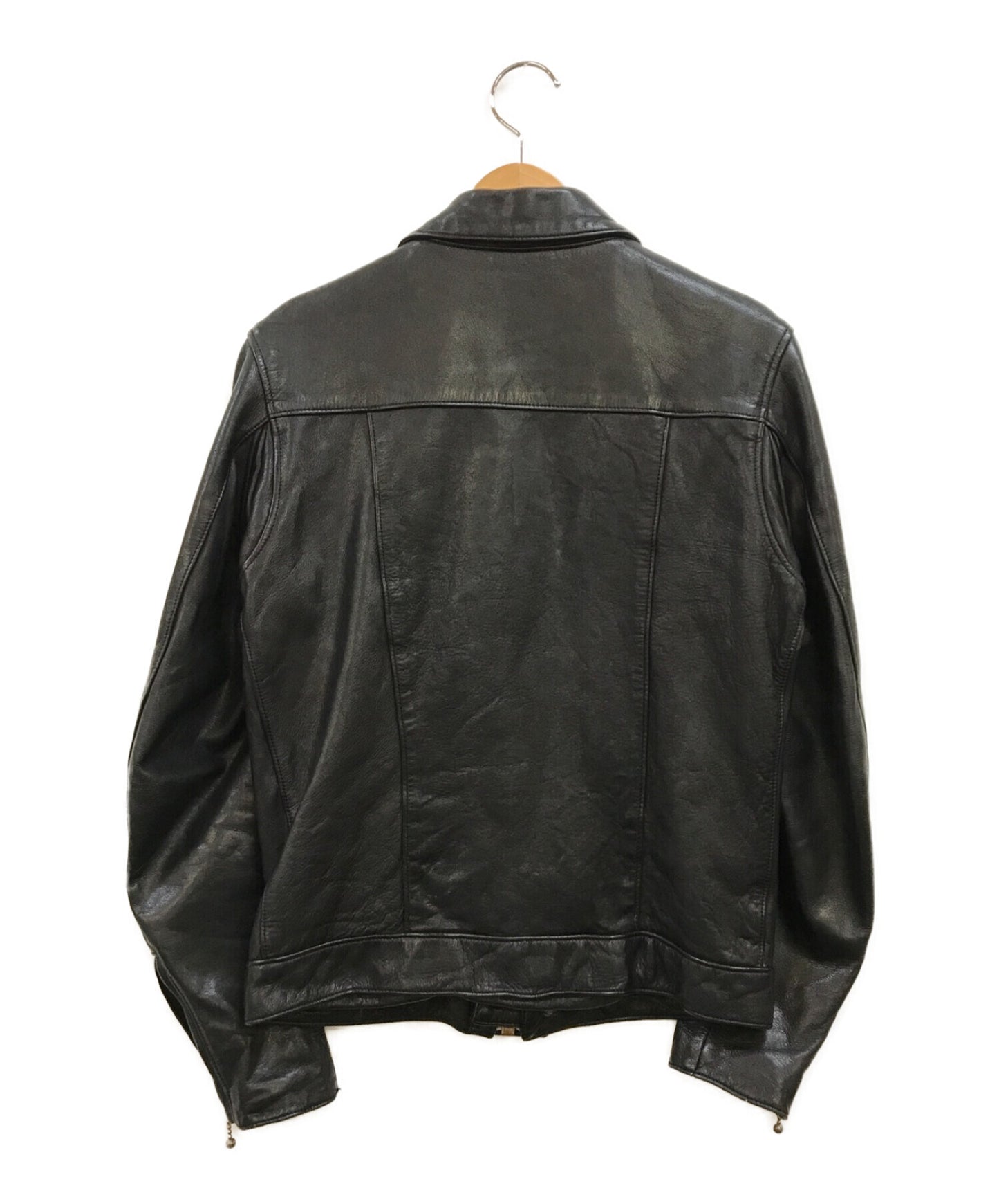 [Pre-owned] black means Cow Leather Jacket 945-66TJ09-5