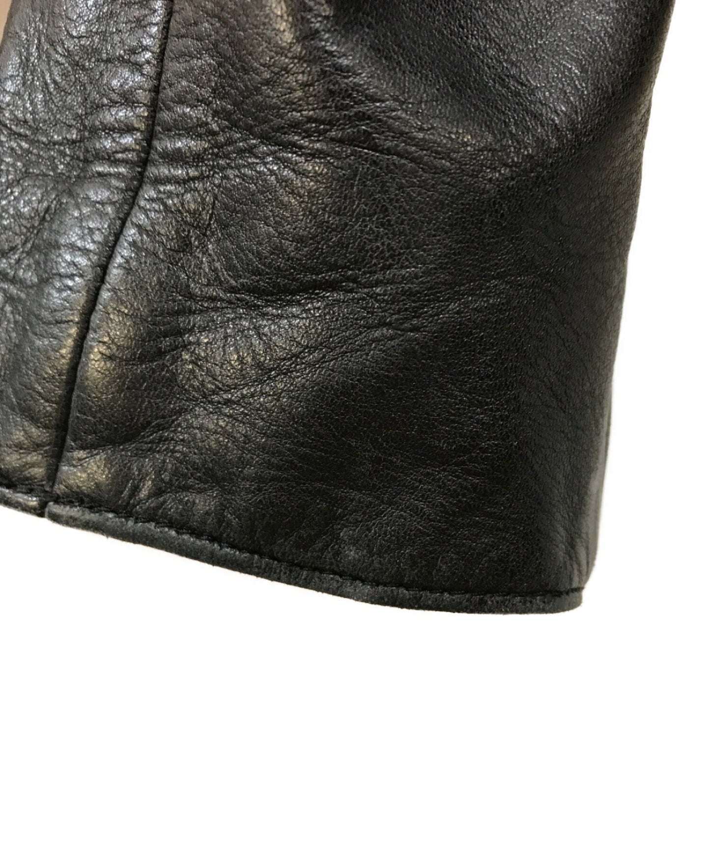 [Pre-owned] black means Cow Leather Jacket 945-66TJ09-5