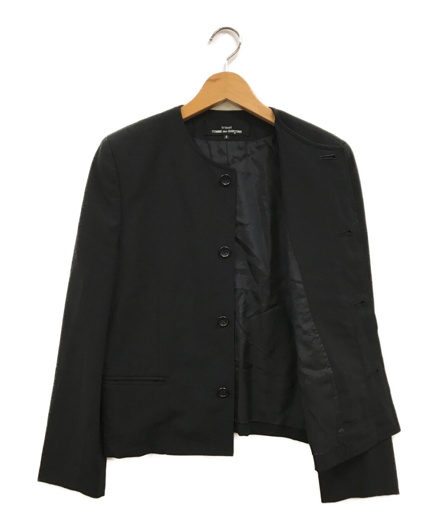 [Pre-owned] tricot COMME des GARCONS collarless jacket TJ-08063S