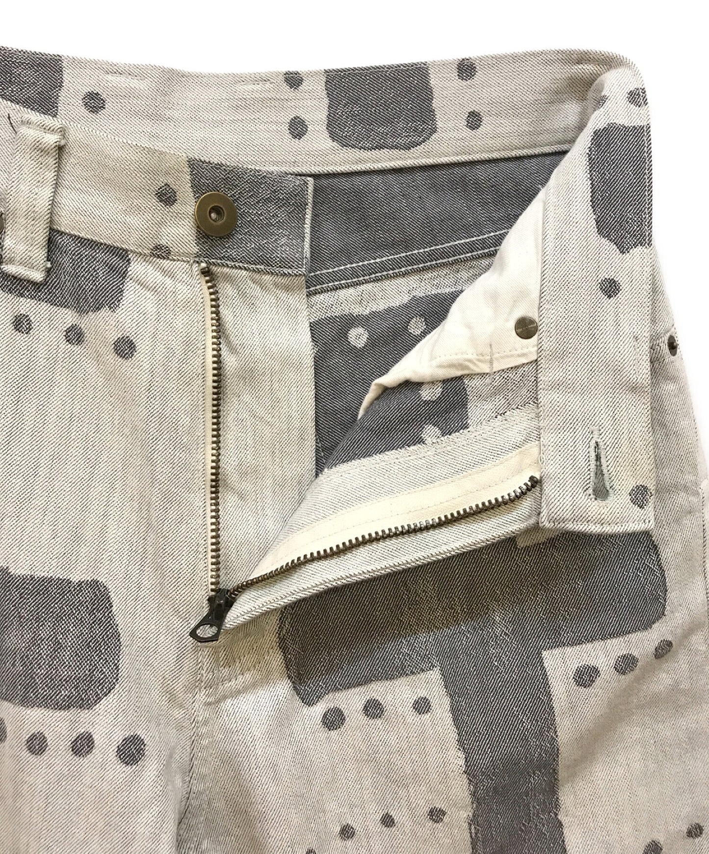 [Pre-owned] HOMME PLISSE ISSEY MIYAKE Cross and dot denim pants HP91FF013