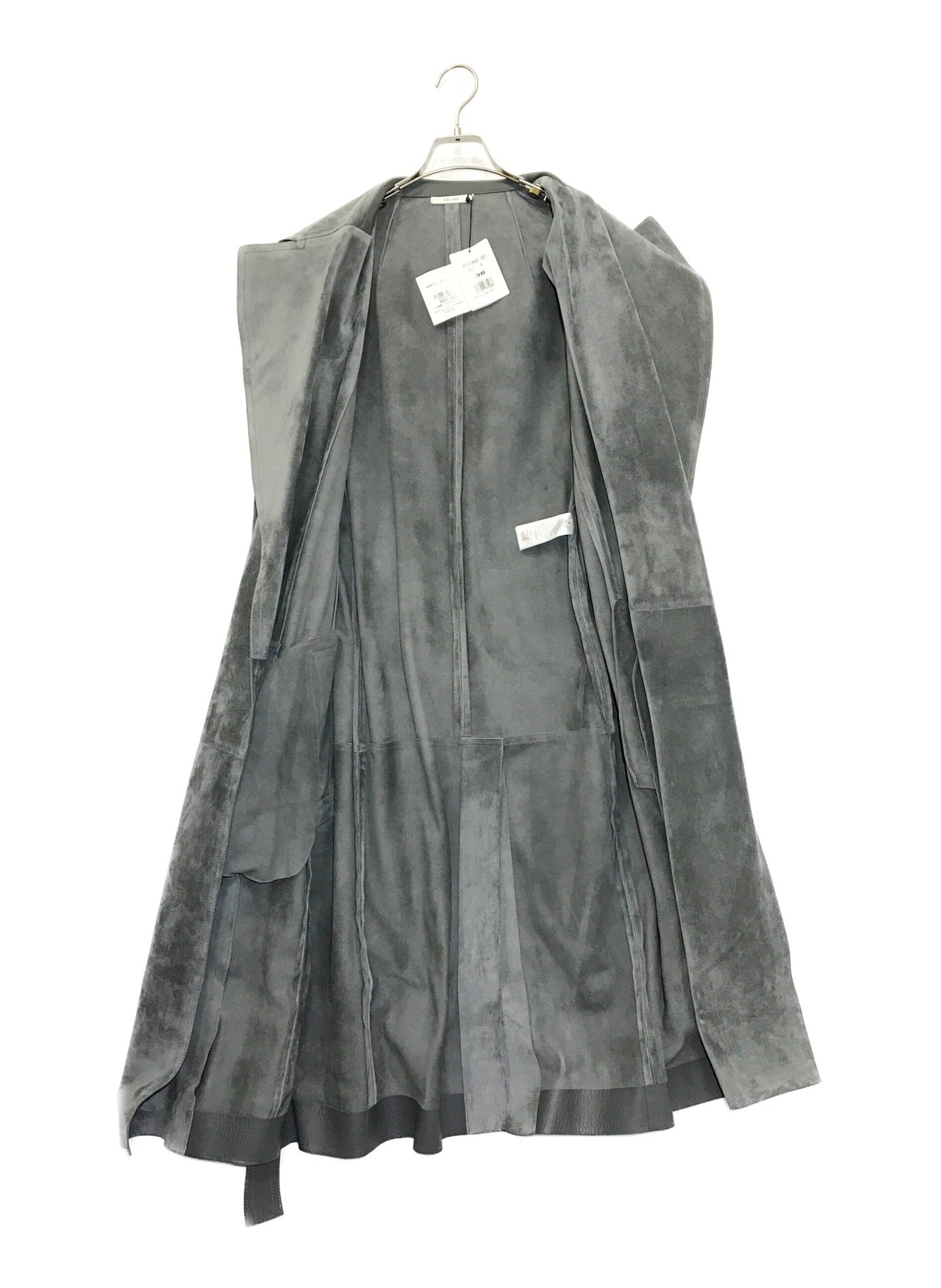 [Pre-owned] CELINE suede gown coat 28W556319