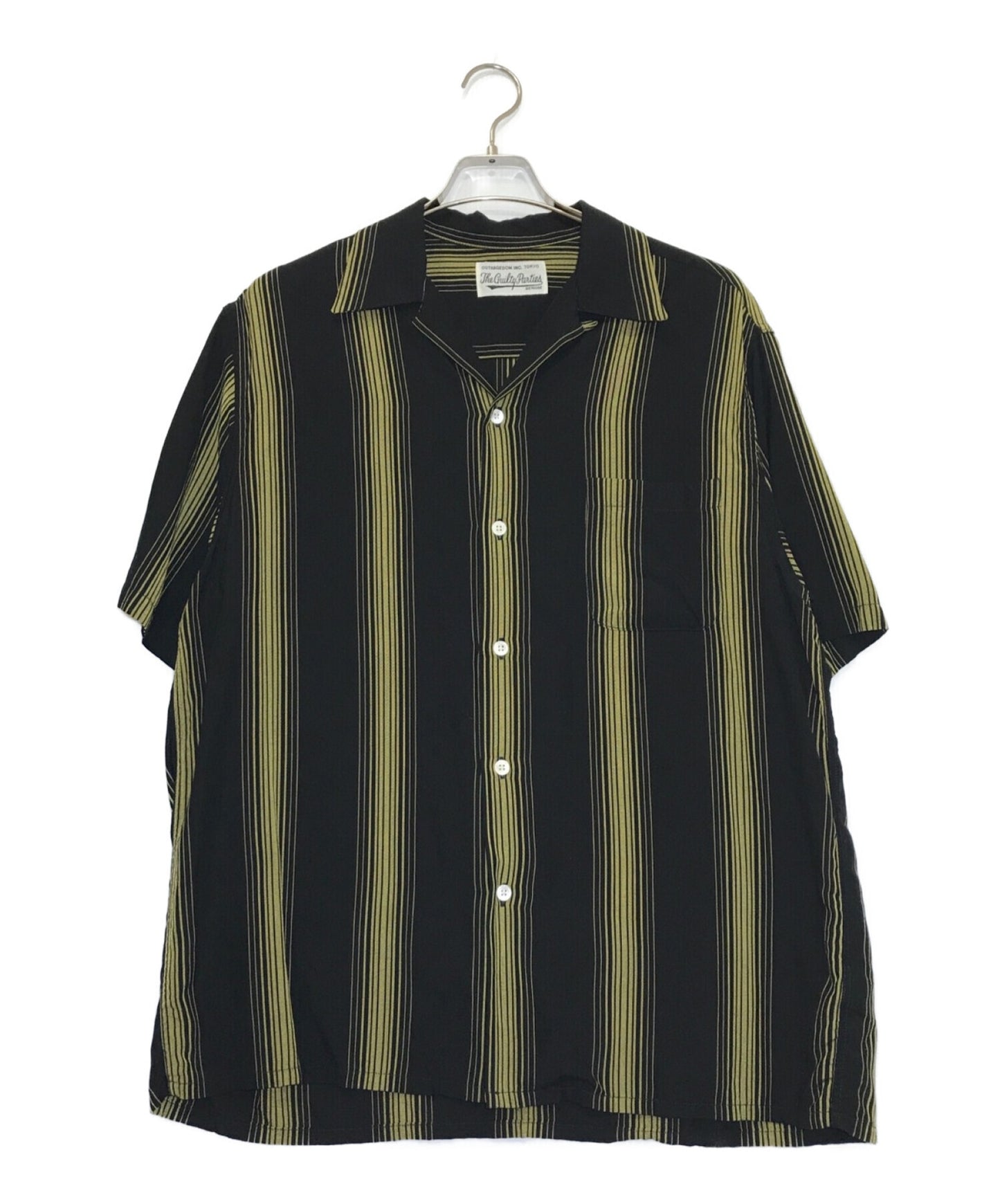 WACKO MARIA STRIPED OPEN COLLAR SHIRT S/S 22SS-WMS-OC14