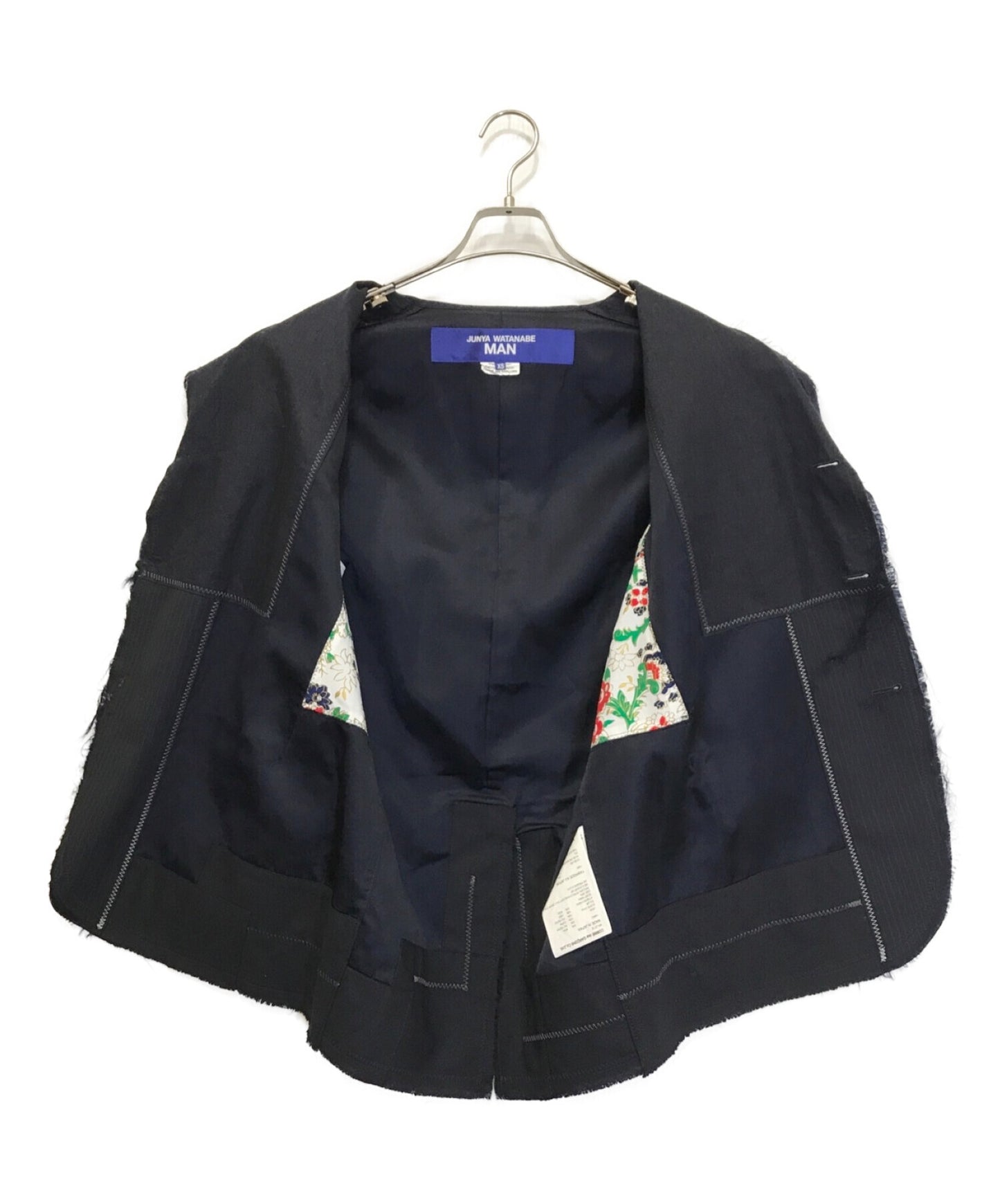 [Pre-owned] JUNYA WATANABE MAN Wool Ester Stripe and Linen Cloth 3B Jacket WI-J019