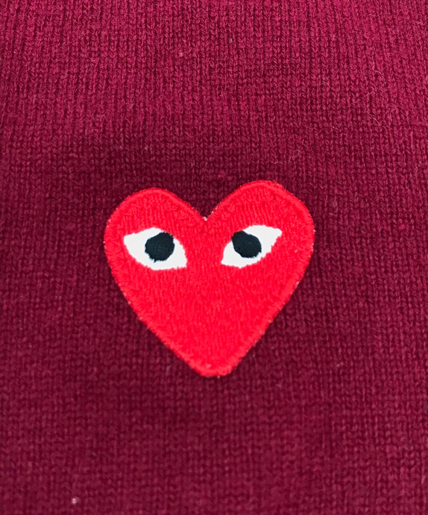 玩Comme des Garcons紅色心臟羊毛羊毛衫AZ-N007