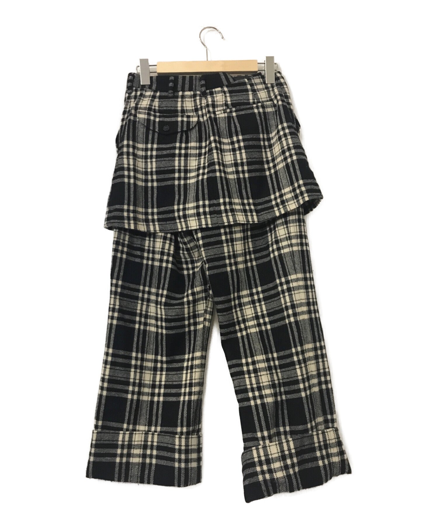 COMME des GARCONS Wool check skirt pants GP-040280