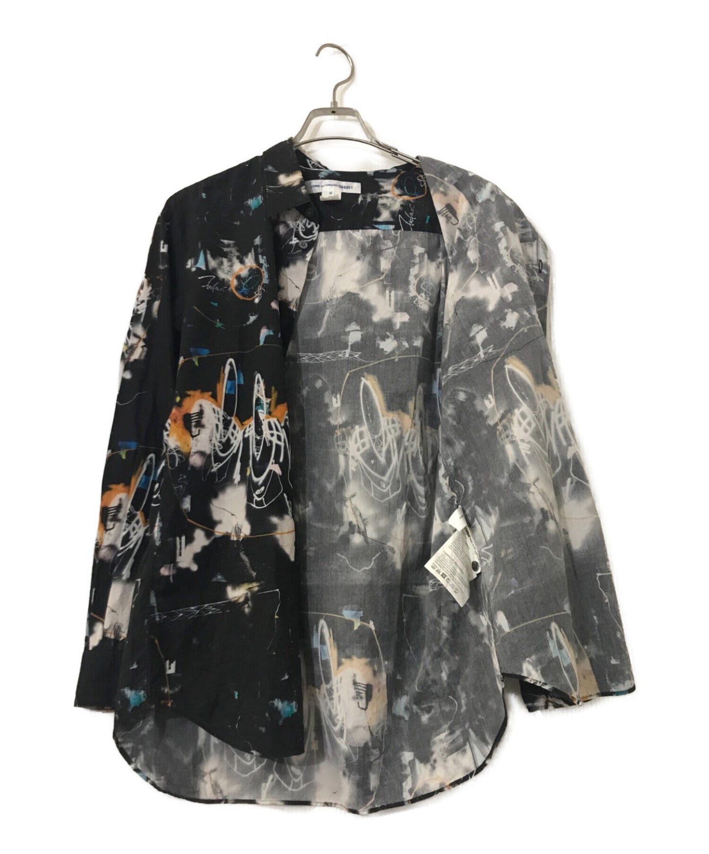 Comme des Garcons เสื้อ 20Aw ฝ้ายป๊อปลินกับ Futura Print W28043