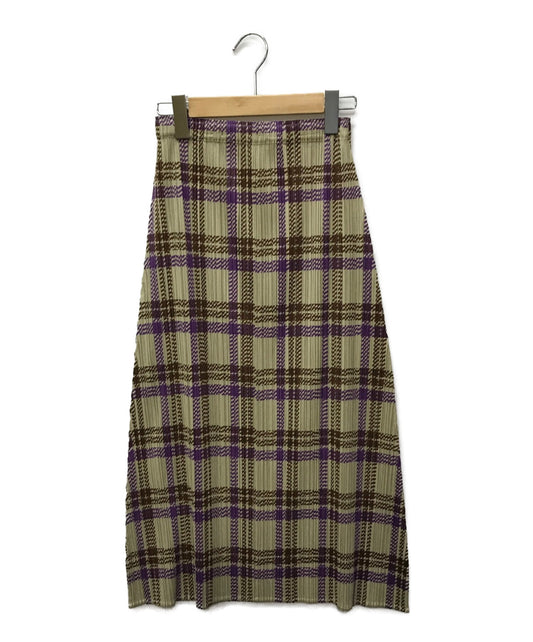 [Pre-owned] PLEATS PLEASE checked pleated skirt PP63-JG873