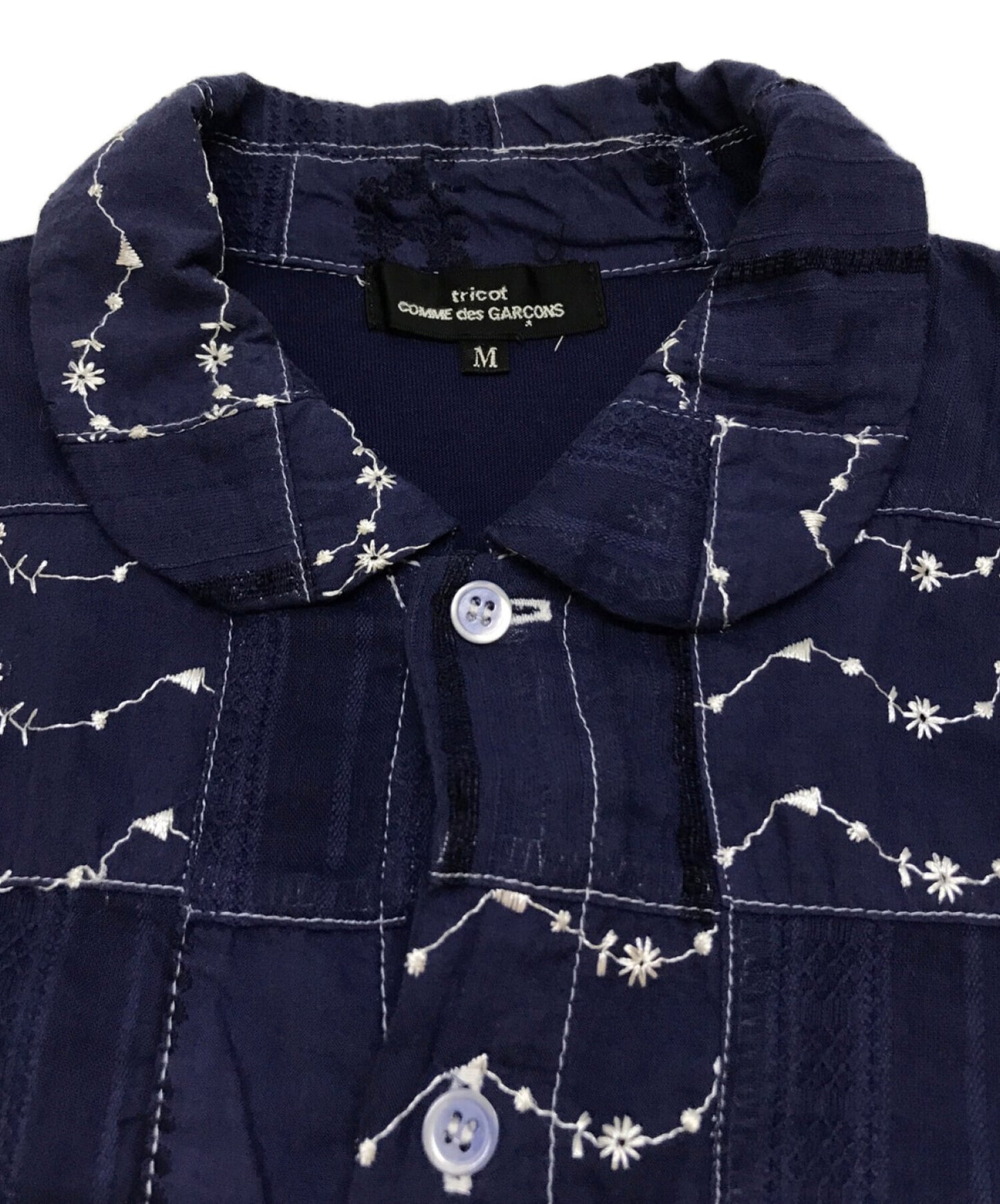 tricot COMME des GARCONS Product-dyed embroidered shirt TG-T033