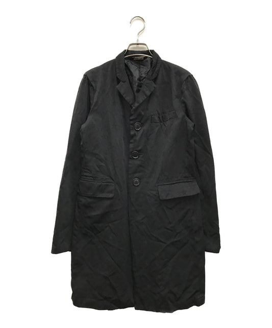 Black Comme des Garcons Poly Shrunken Star 3b Jacket Long 1q-J016