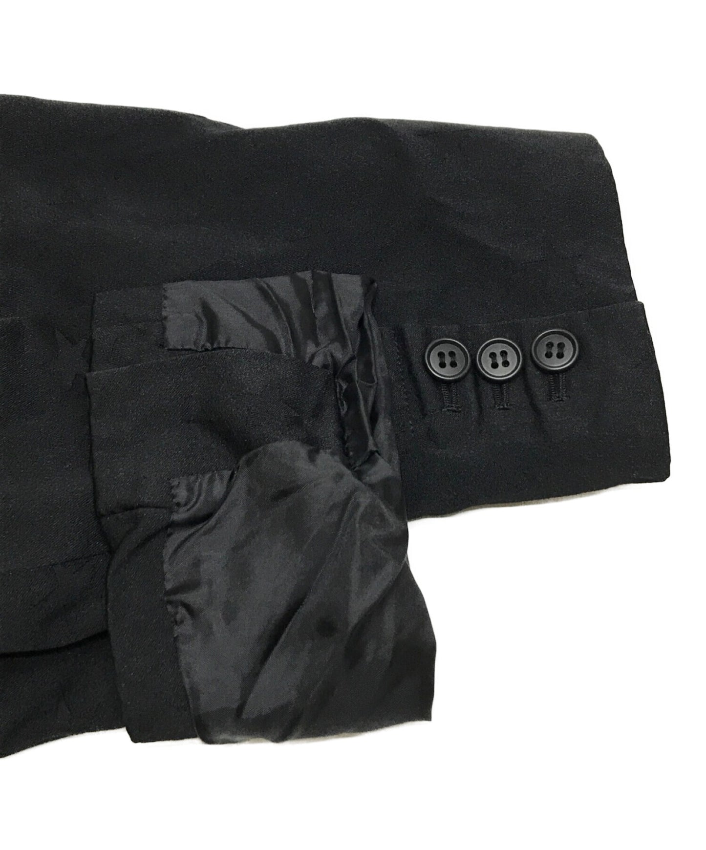 Black Comme des Garcons Poly Shrunken Star 3b Jacket Long 1q-J016