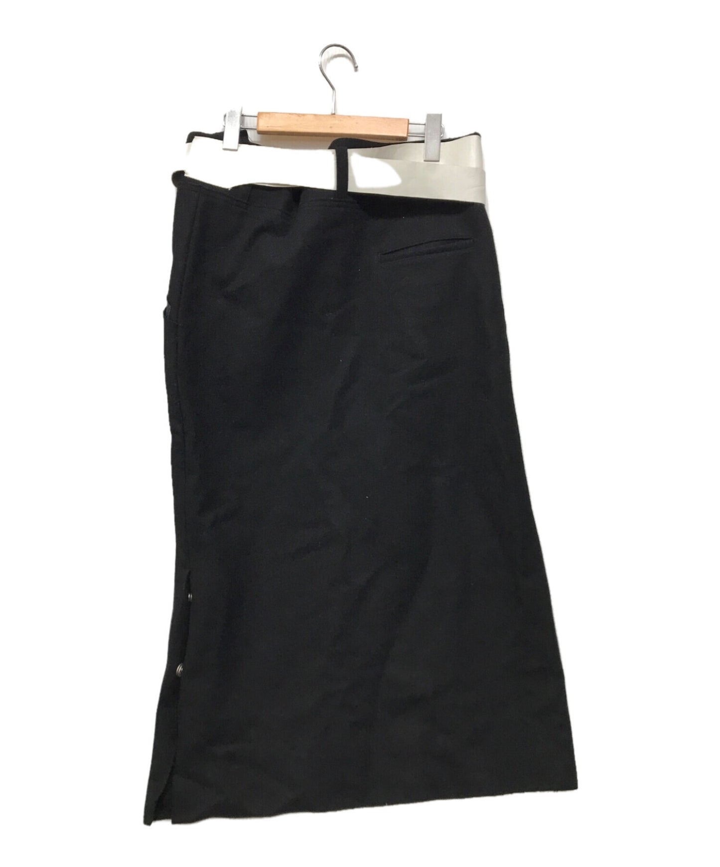 [Pre-owned] Y's Wool skirt with leather belt YE-S07-159