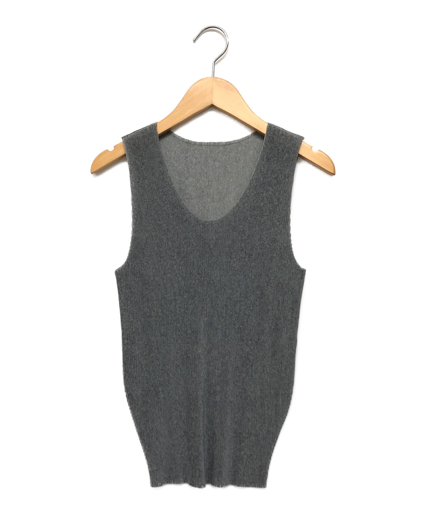 [Pre-owned] PLEATS PLEASE V-neck sleeveless cut and sewn/pleated/tank top