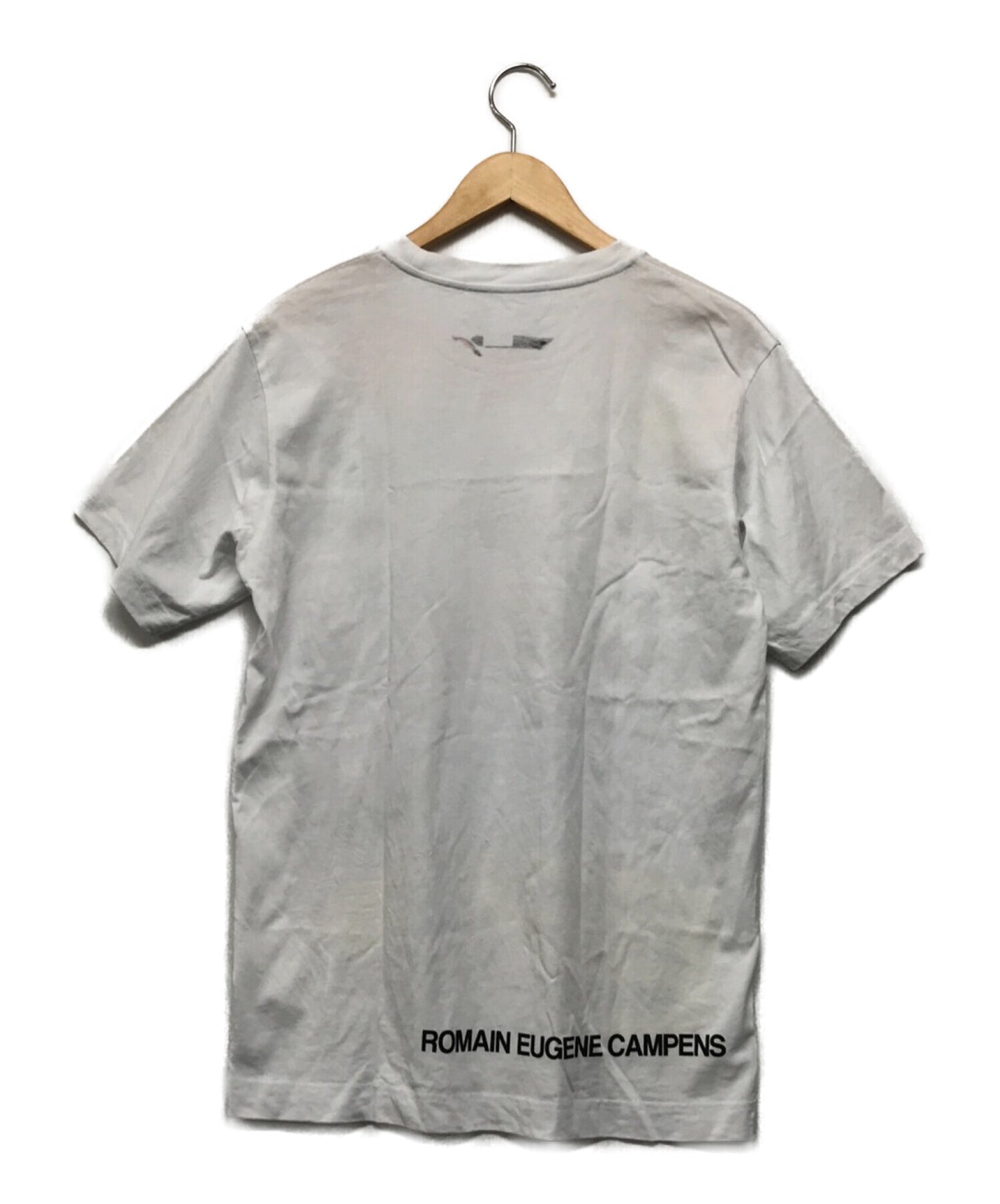 Comme des Garcons 셔츠 Romain Eugene 티셔츠 / 컷 및 바느질 / 짧은 슬리브 티셔츠 / s / s 컷 및 꿰매기 / 인쇄 된 컷 및 꿰매어 EG-T100