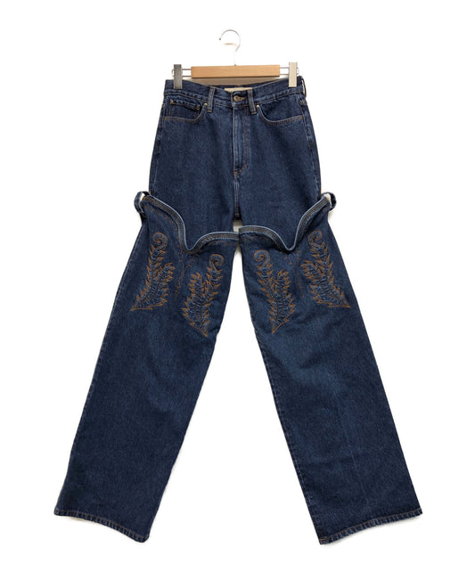 [Pre-owned] Y. PROJECT Logo Detail Cowboy Cuffs Jeans/Denim Pants/Jeans/Chaps/Knee Pads/Western