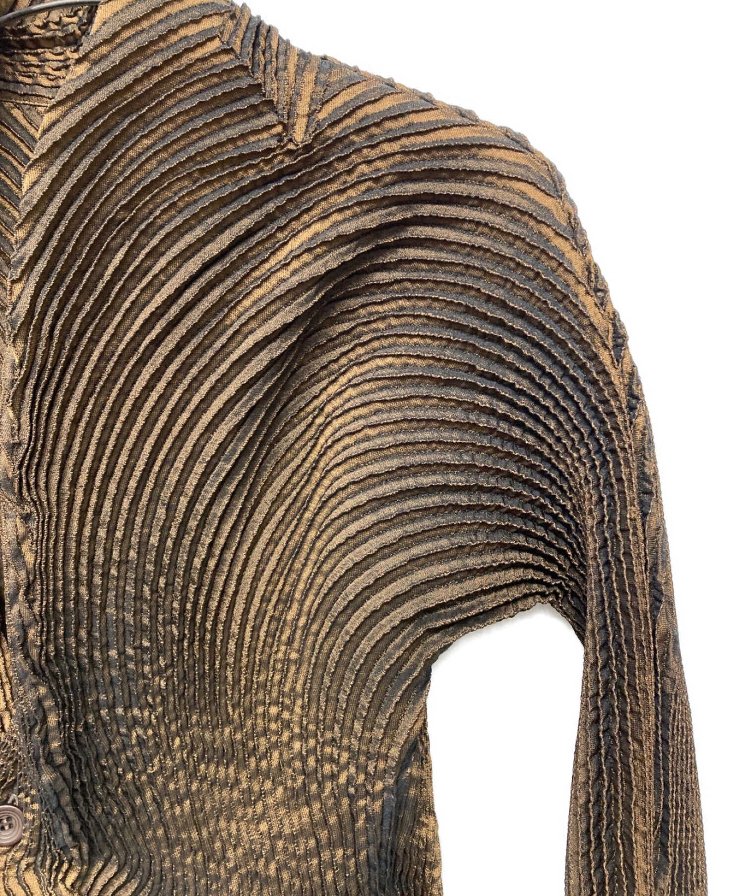 Pre-owned] ISSEY MIYAKE 3D Steam Stretch Pleated Jacket IM44FD501