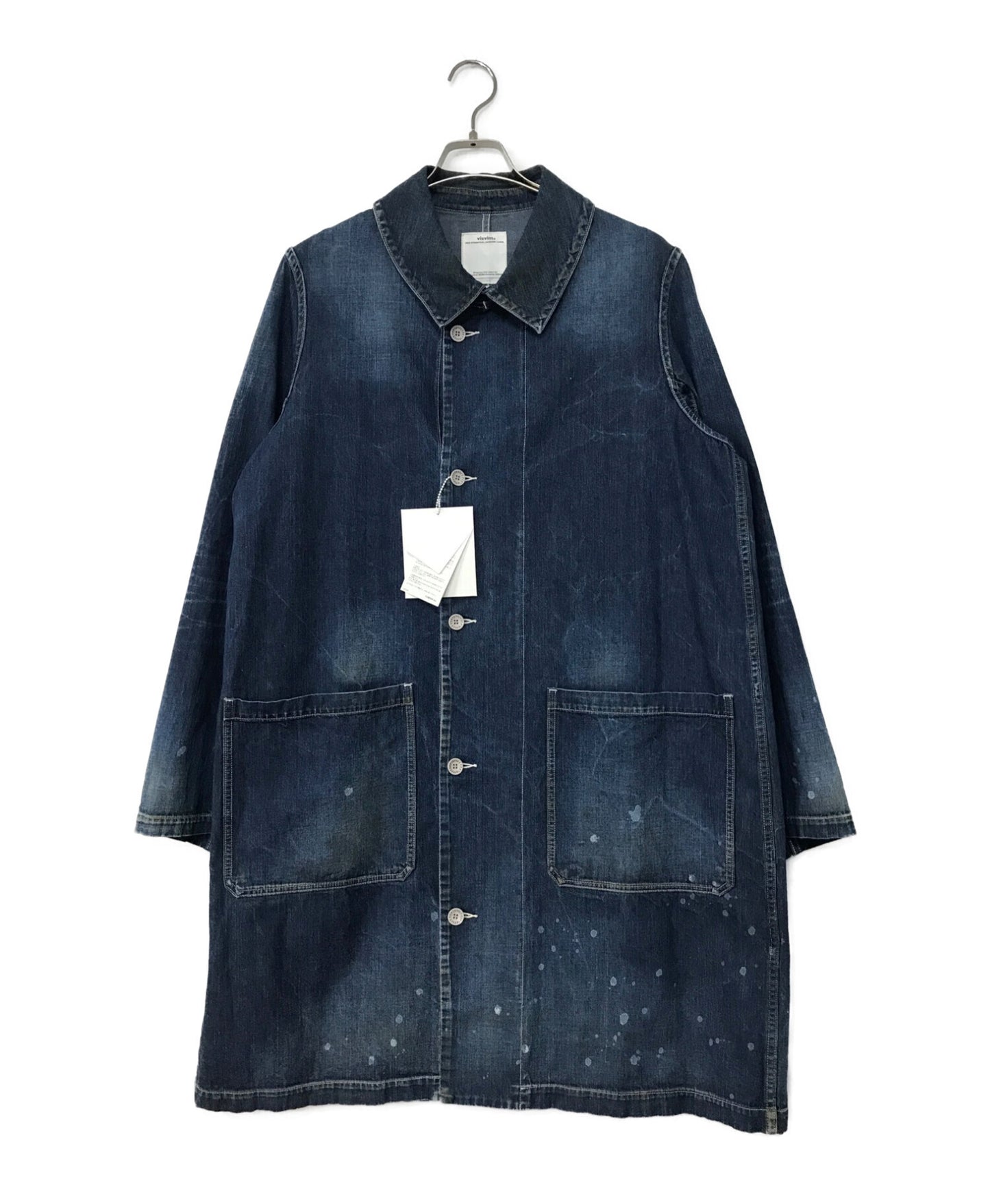 VISVIM GREASE MONKEY COAT DRY DENIM 0119105006008