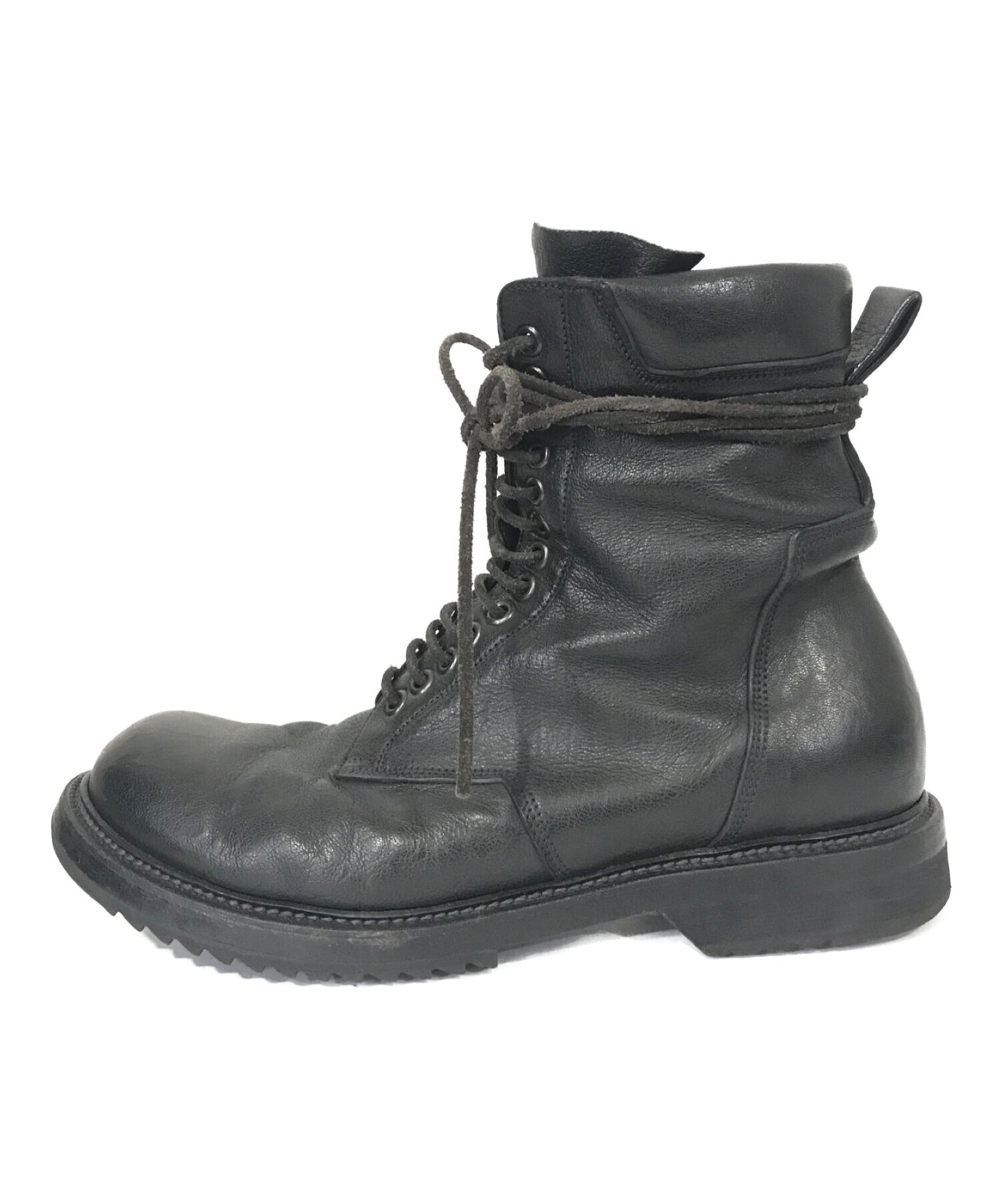 [Pre-owned] RICK OWENS side-zip boots RU16F6859LI