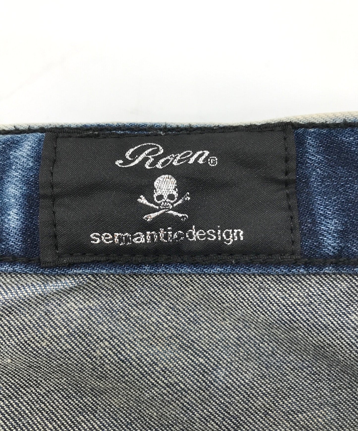 Roen × Semantic Design Collab 손상된 데님 바지 9R053