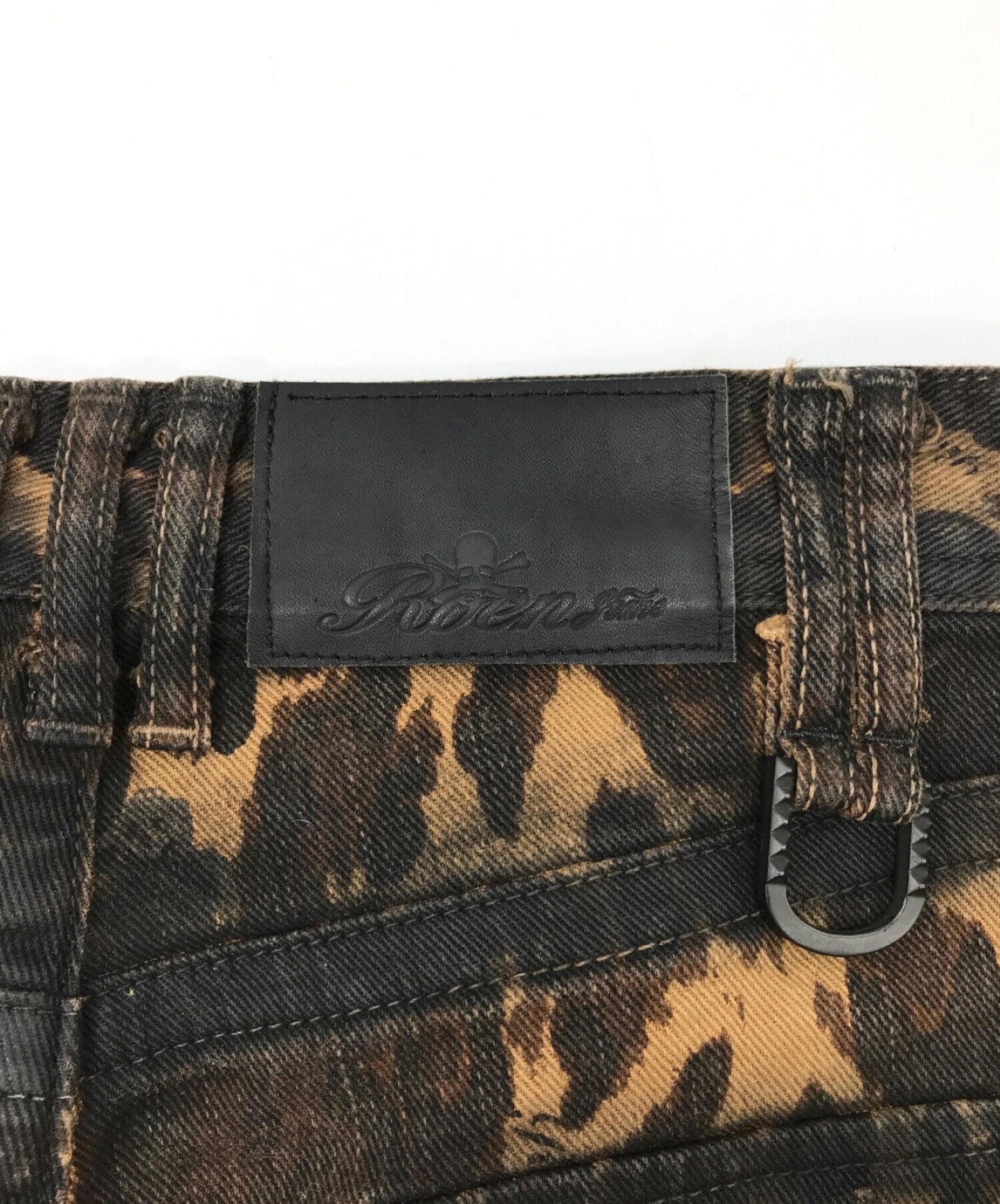 Roen Jeans Leopard 스트레치 스키니 데님 바지 89033001