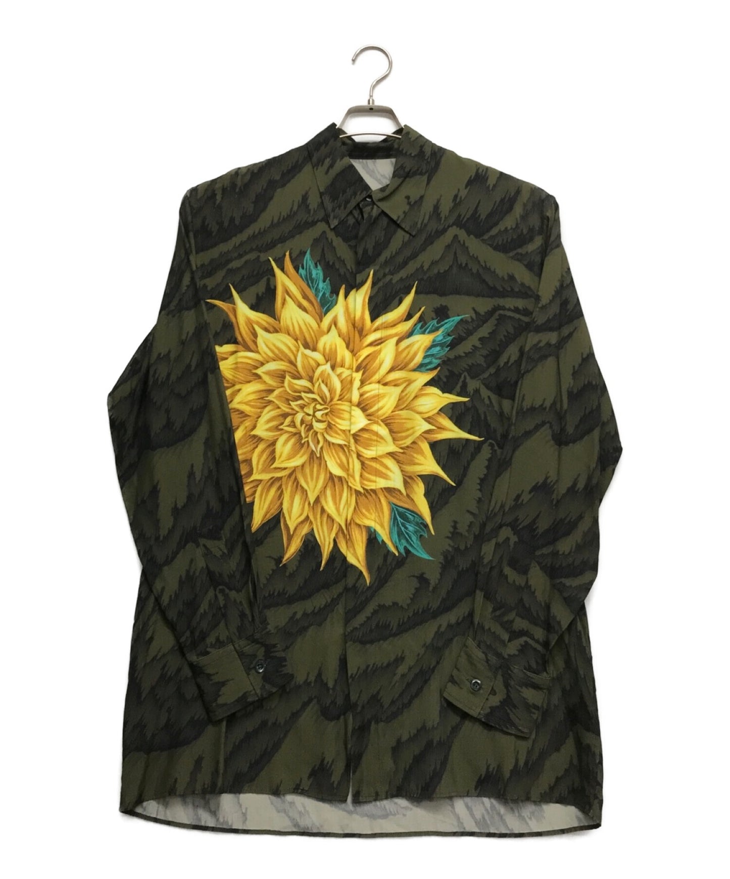 Yohji Yamamoto Pour Homme 02SS Vintage Flower Rayon衬衫裤裤子衫衫衫衬衫衬衫长袖衬衫He-B23-204