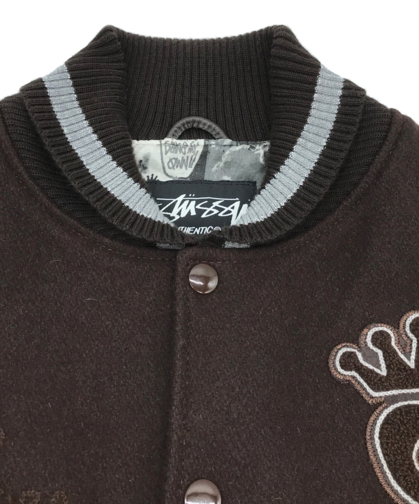 [Pre-owned] stussy Leather Varsity Jacket Varsity Jacket Jacket Blouson 26552