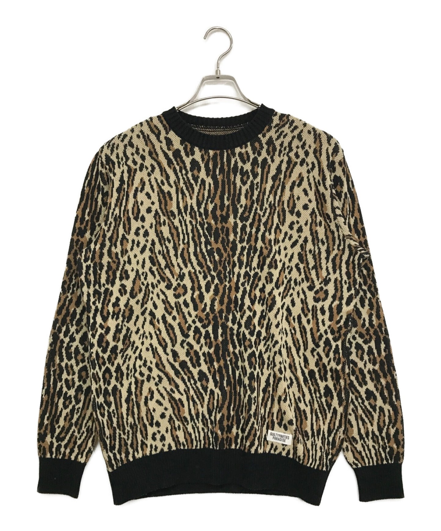 Wacko Maria Leopard Jaquard Sweater 18SS-WMK-KN08