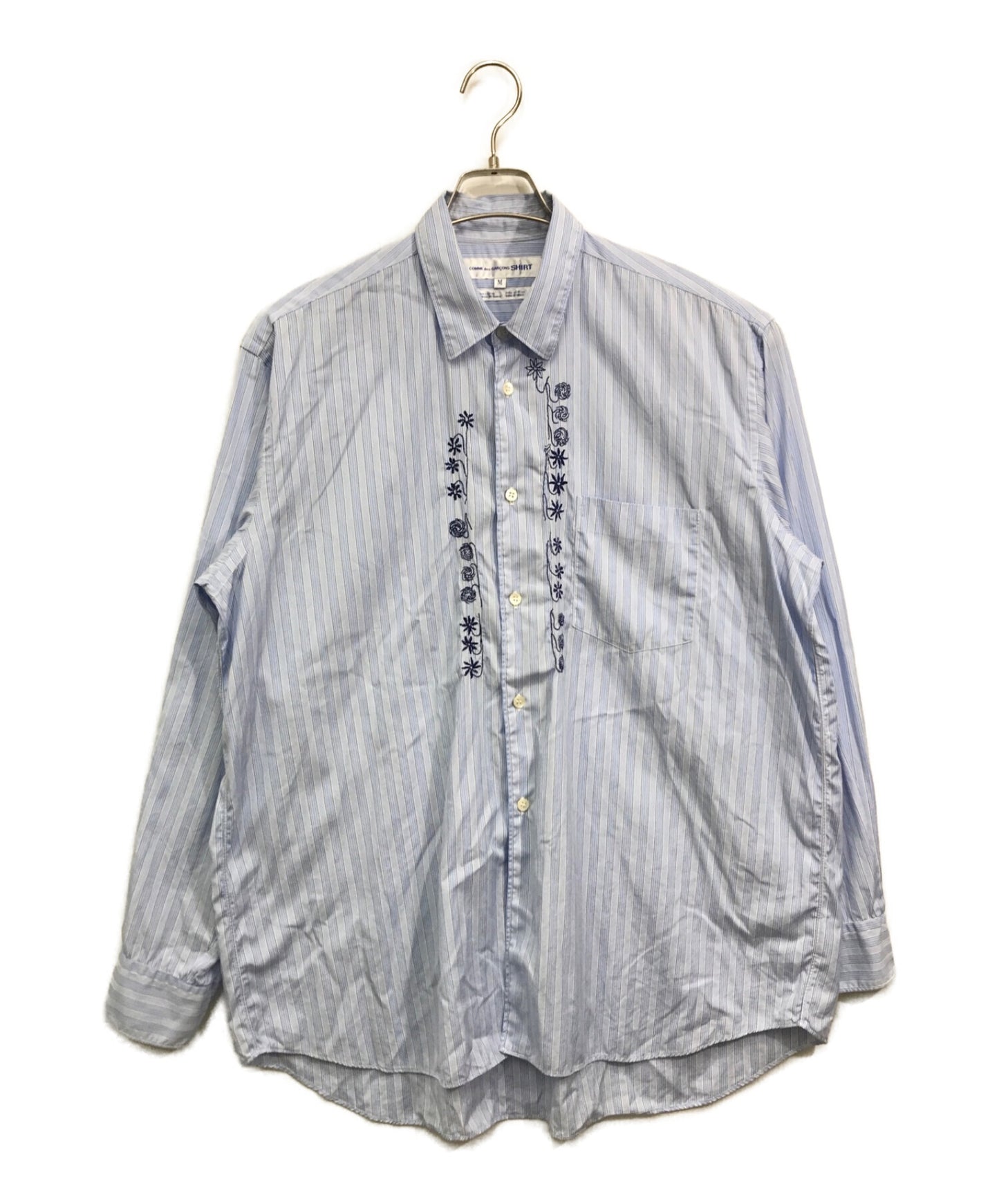 COMME des GARCONS SHIRT Embroidered Stripe Shirt Long Sleeve