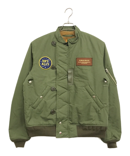 [Pre-owned] HUMAN MADE Flight Jacket / Military / Bear / Back Print / Logo / Rib / Lining Fur / Patch