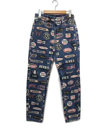 [Pre-owned] X-girl x HYSTERIC GLAMOUR Printed denim pants