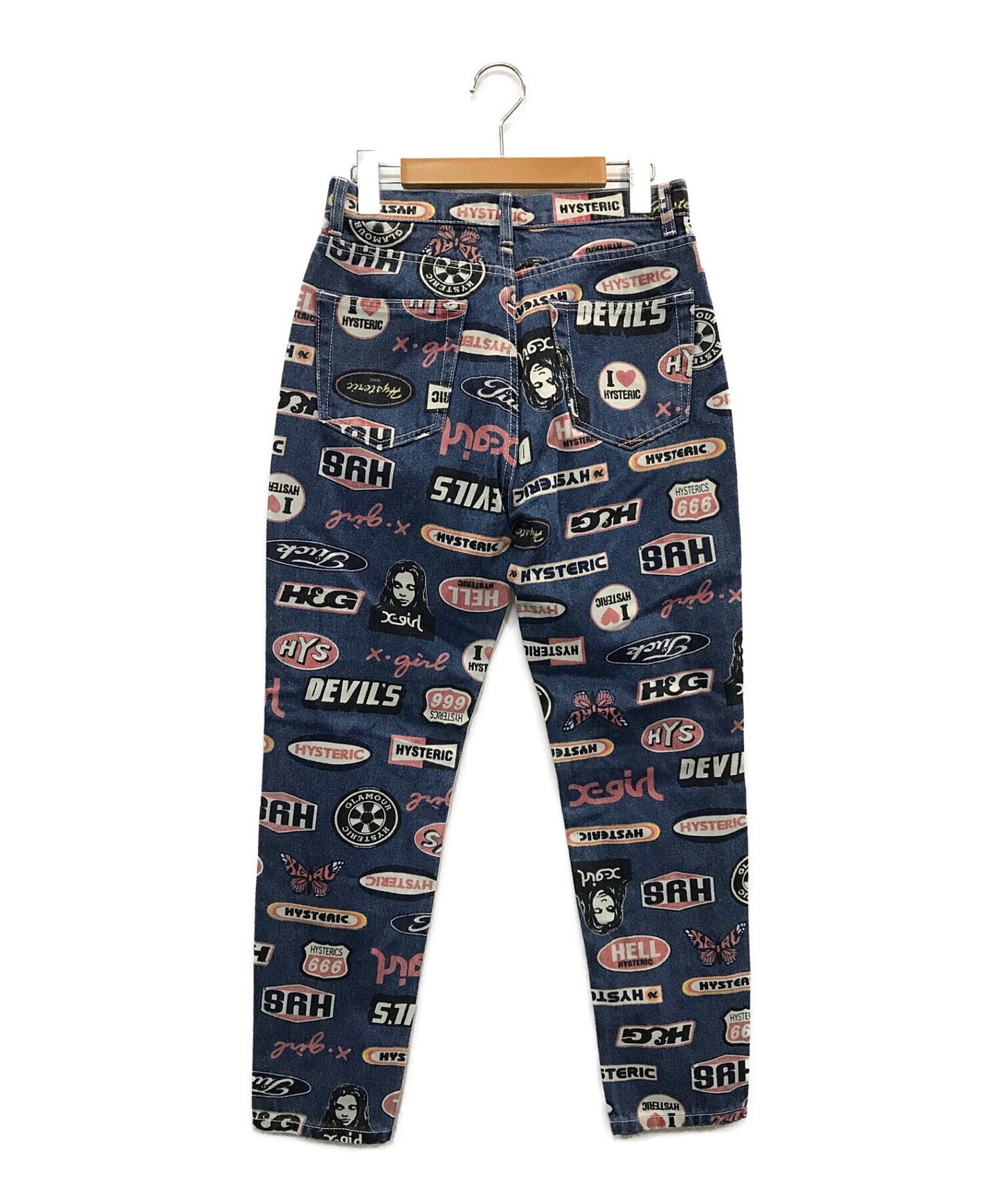 Pre-owned] X-girl x HYSTERIC GLAMOUR Printed denim pants 05194613