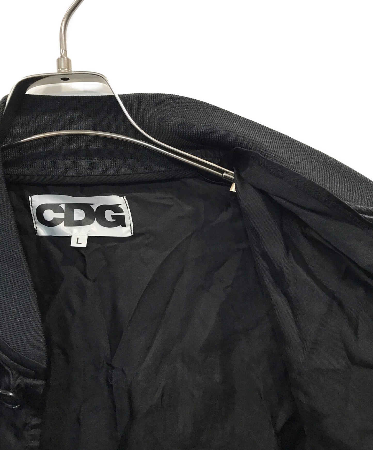 CDG back print stripted coat