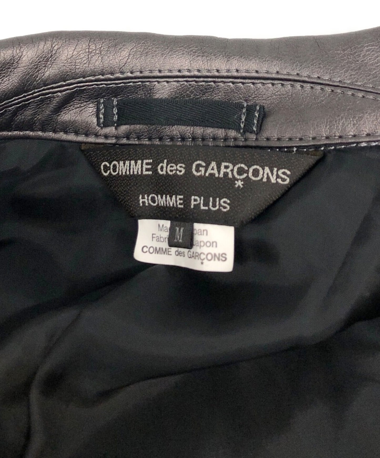 Comme des Garcons Homme Plus合成皮革騎自行車的夾克PG-J016