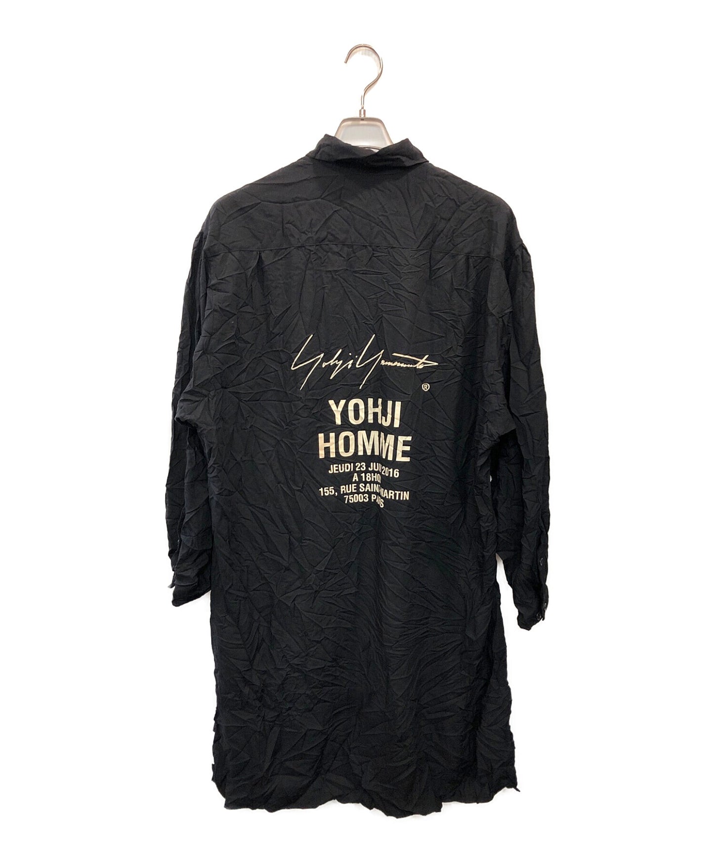 Yohji Yamamoto Pour Homme Twill皺紋完成員工襯衫HW-B09-941