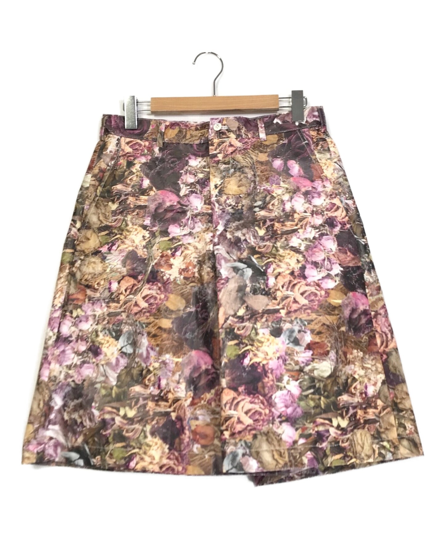 [Pre-owned] COMME des GARCONS HOMME PLUS Floral Paper Effect Shorts 22SS PI-P053