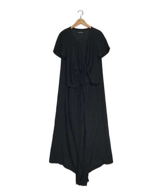 Tricot Comme des Garcons 짧은 소매 프러플 긴 드레스 T0-020170