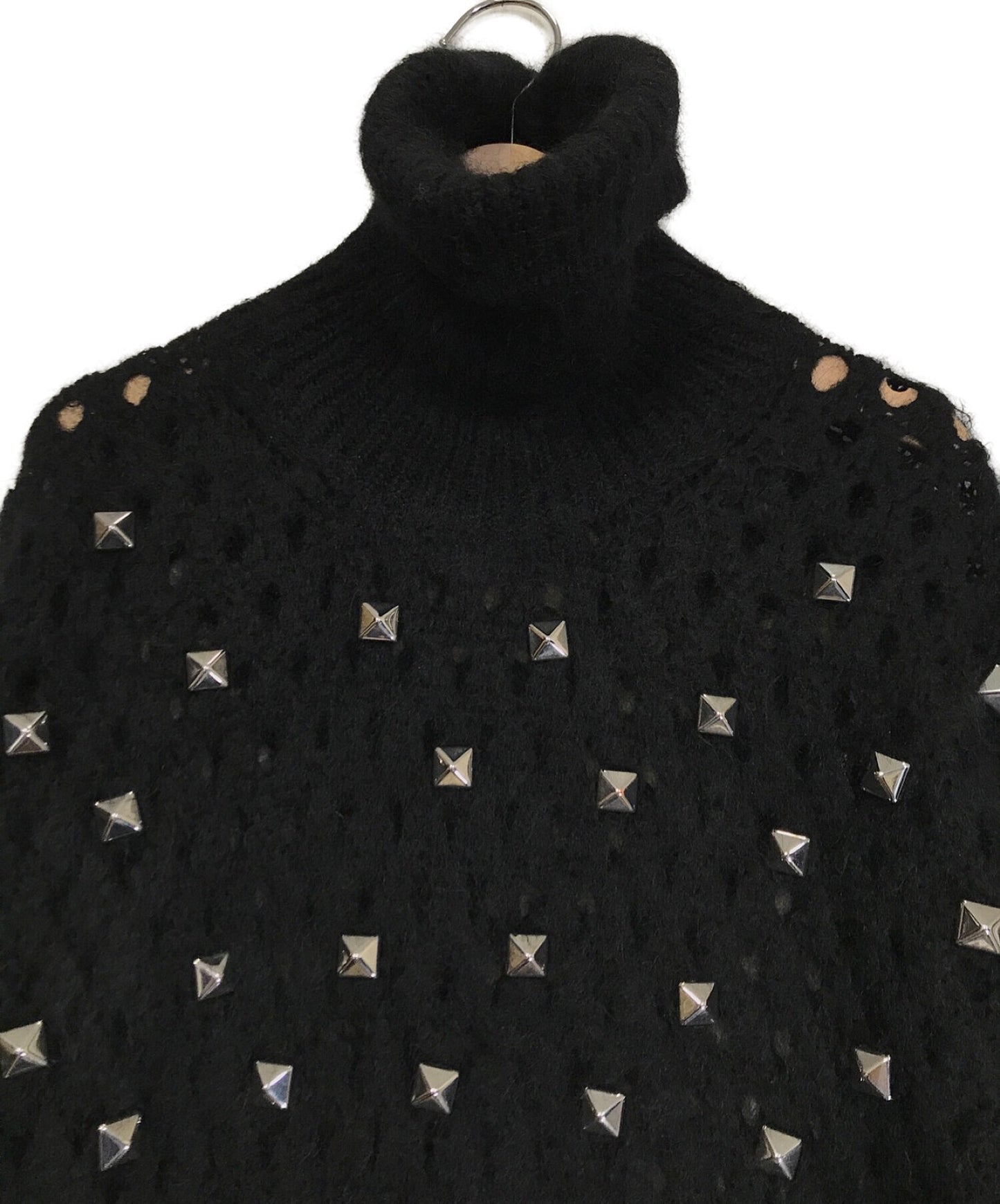 [Pre-owned] JUNYA WATANABE COMME des GARCONS Mohair-alpaca blend studded turtleneck knit JF-N015