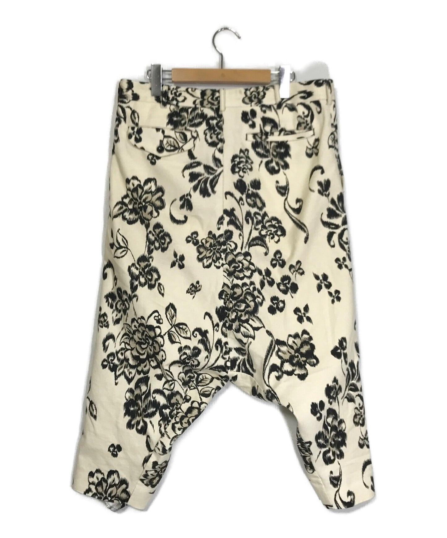 [Pre-owned] COMME des GARCONS Homme Plus FLORAL PRINT CROPPED TROUSERS IN NATURAL PI-P029
