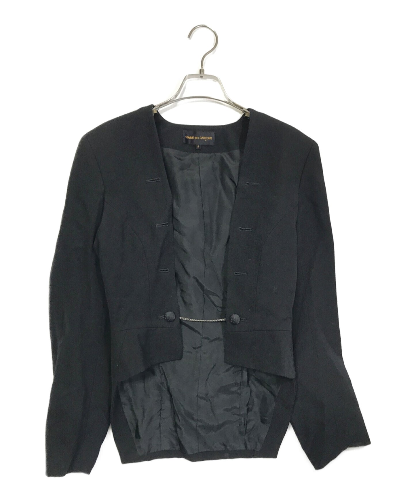 [Pre-owned] COMME des GARCONS OLD] Chain Button Collarless Short Jacket GJ-05040S