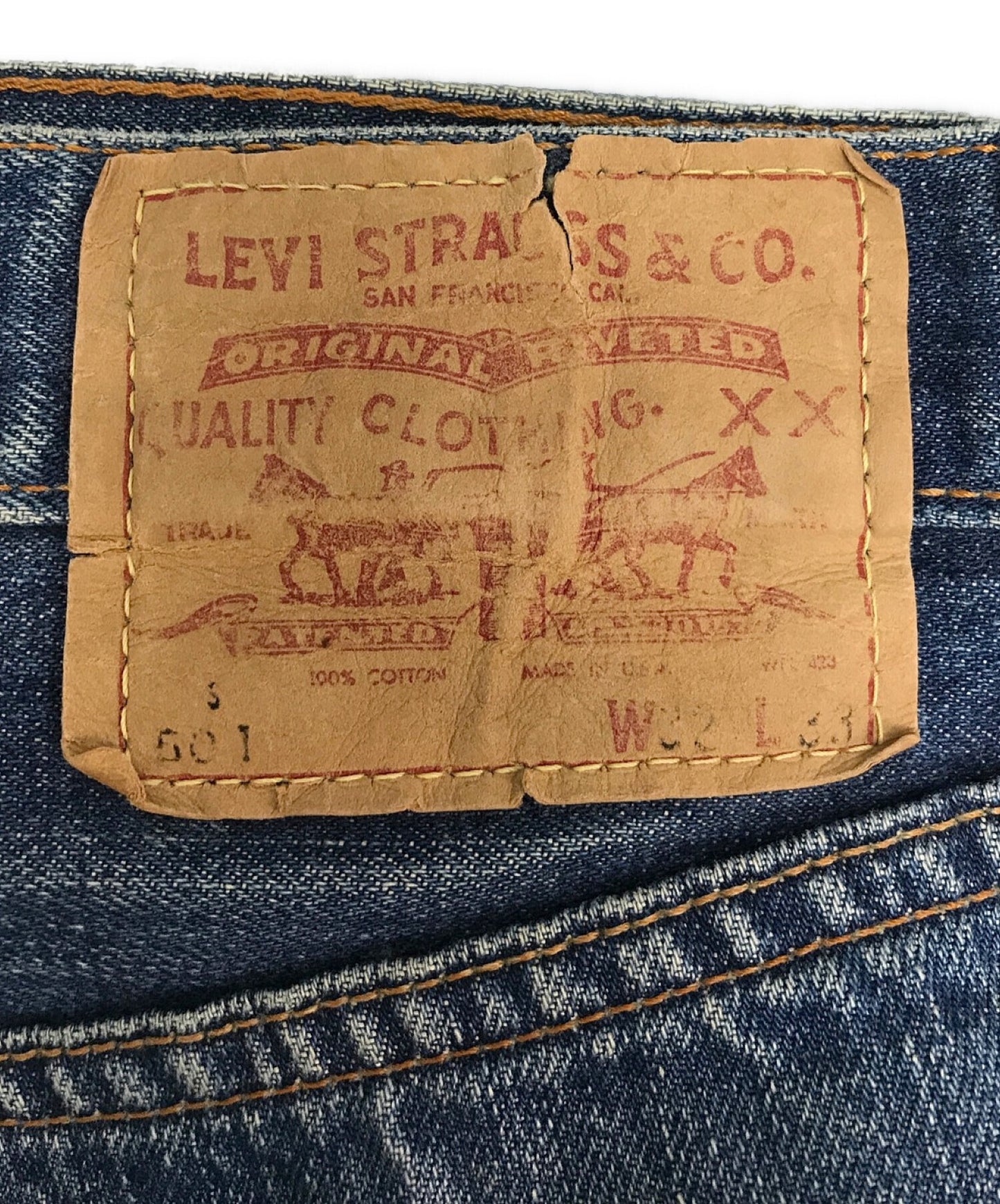 Levi的60年代501 Vintage牛仔布类型
