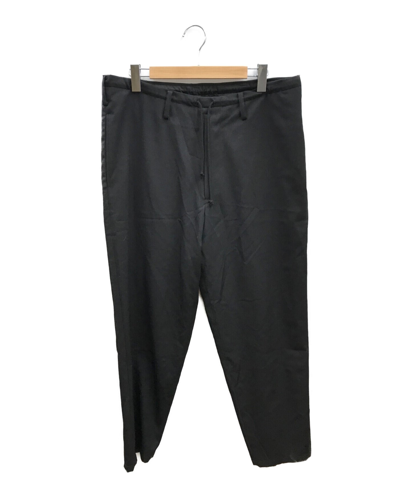 [Pre-owned] Y's LOGO PATCH WOOL GABARDINE STRAIGHT PANTS YW-P28-109