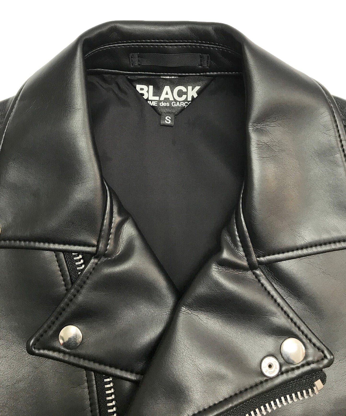[Pre-owned] BLACK COMME des GARCONS Faux Leather Leather Vest/Rider's Vest 1I-J013