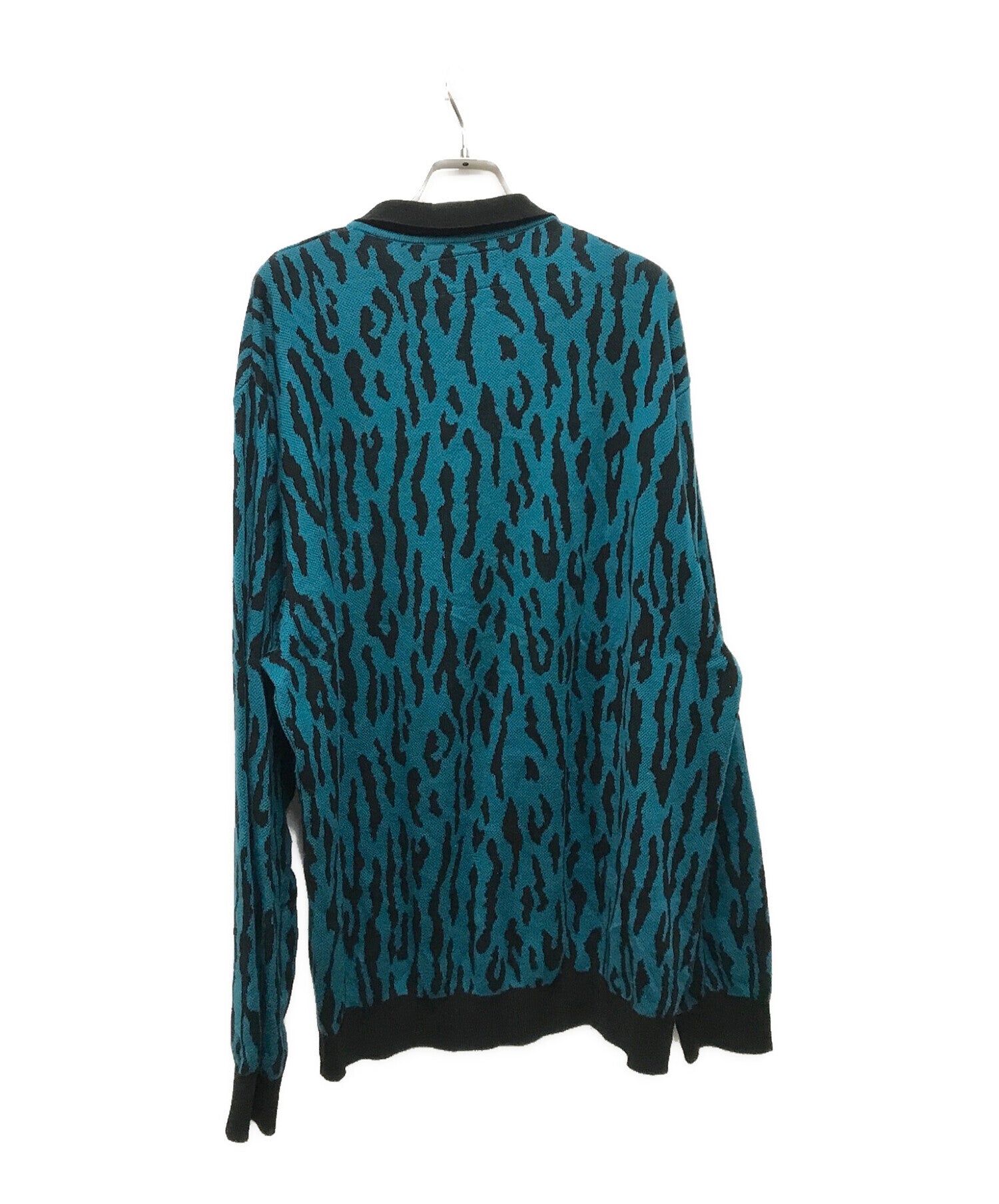 WACKO MARIA Leopard Knit Polo Shirt 22fw-wmk-kn21