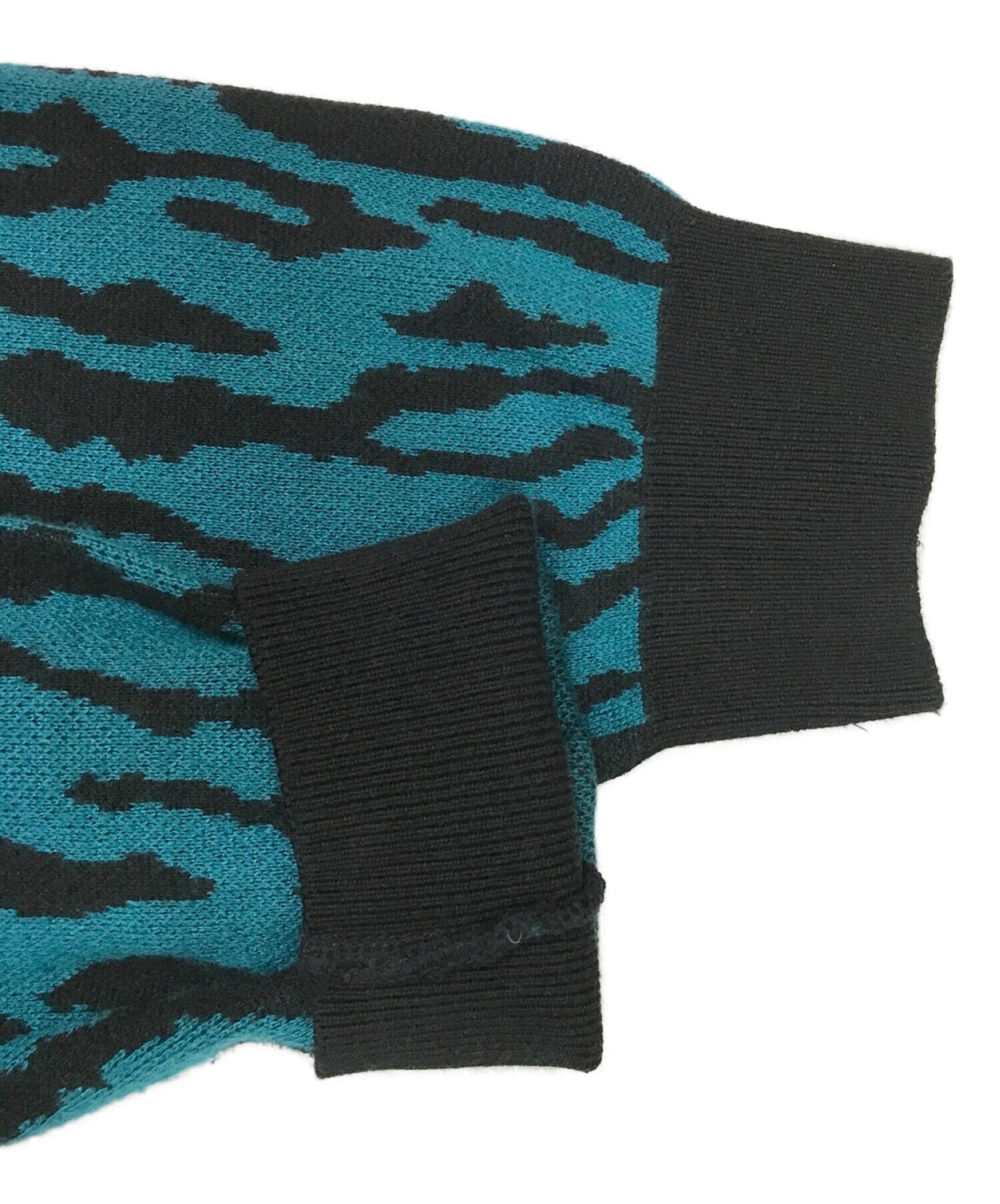 [Pre-owned] WACKO MARIA Leopard Knit Polo Shirt 22fw-wmk-kn21