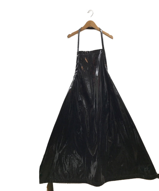 Black Comme des Garcons ชุดผ้ากันเปื้อนเคลือบ 1T-A008