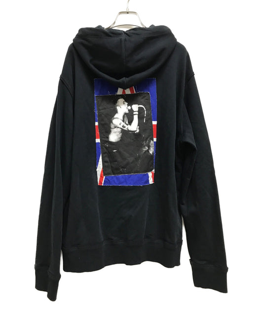 [Pre-owned] RAF SIMONS×FRED PERRY printed patch zip hoodie collaboration logo embroidery SJ9045