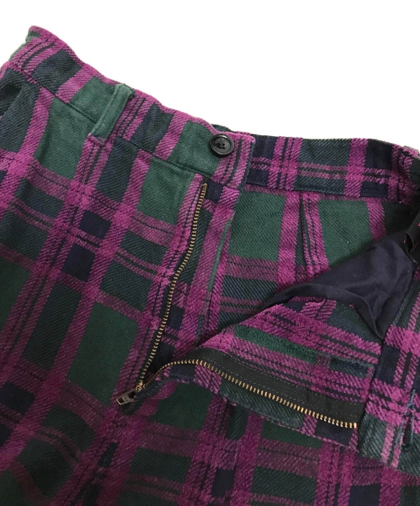 歇斯底里的魅力八分之一的喇叭形裤子，Y2K设计，购物中心检查，Easy 01183AP06