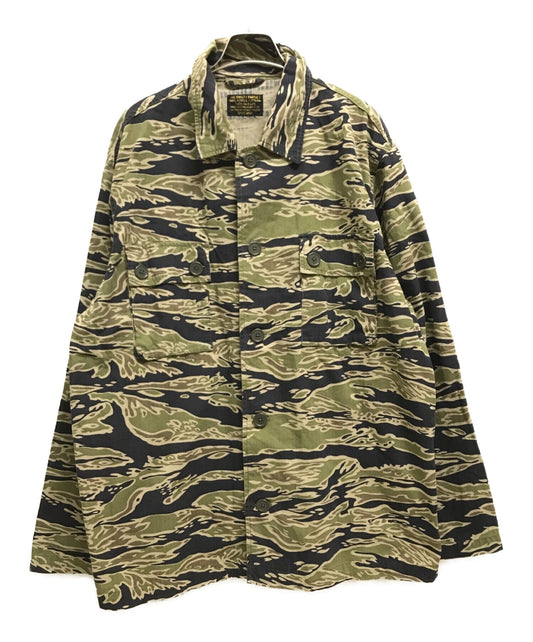 [Pre-owned] WACKO MARIA Tiger camo jacket military back print god bless you