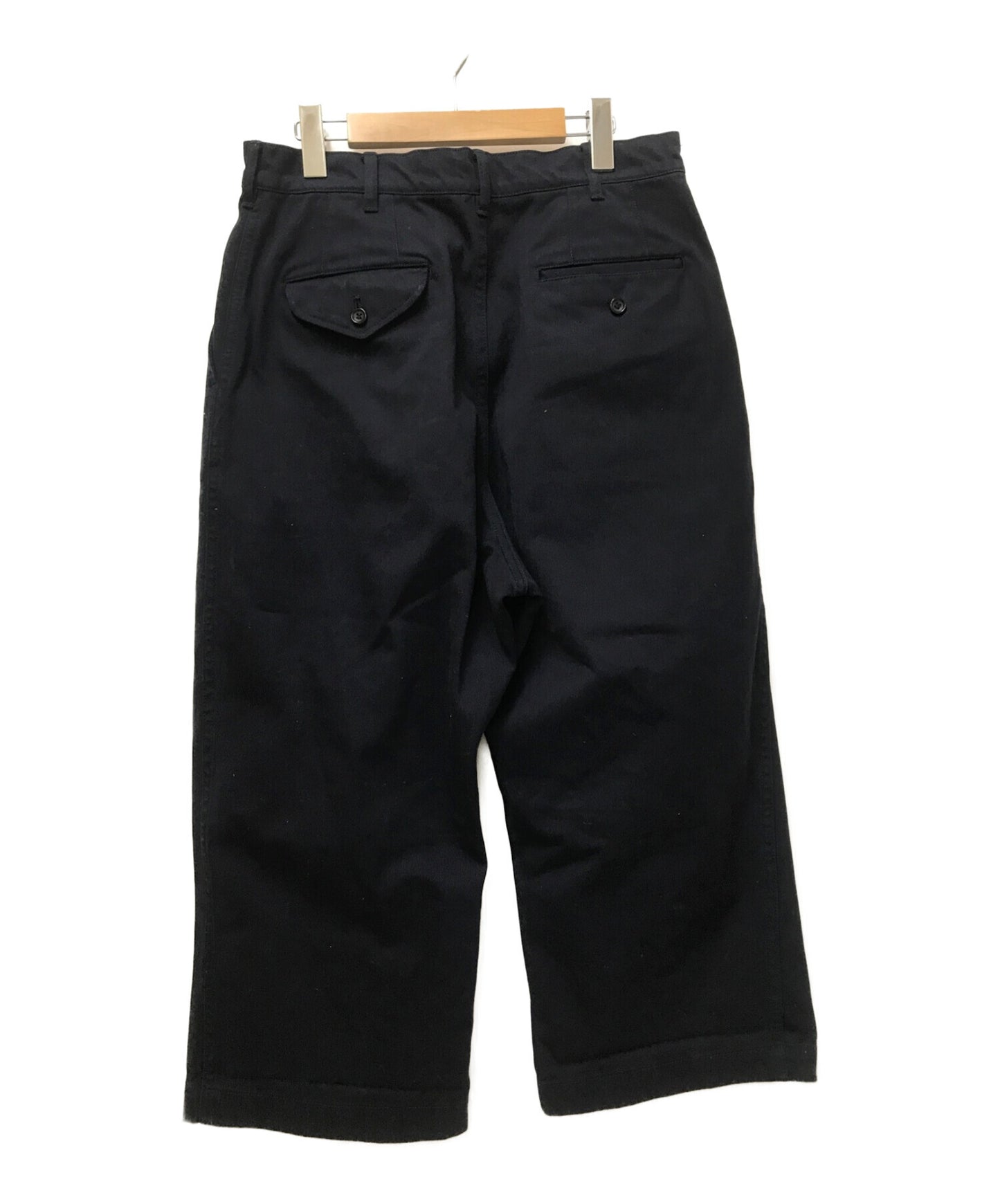 Comme des Garcons Homme 2-tuck Wide Pants ผลิตภัณฑ์ย้อมสีซิปที่ผ่านการแปรรูป HH-P016